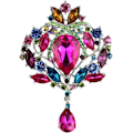 Miniatyrbillede 1 af 5: Rhinestone Alloy Brosche Europæisk og Amerikansk Eksplosiv Krone Gla
