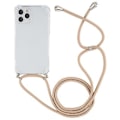 Miniatyrbillede 2 af 4: TPU-etui med snor til iPhone 15 Plus (Guld)