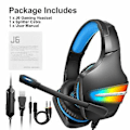 Miniatyrbild 1 av 5: Pro Gaming Headset Mikrofon 7.1 Surroundljud RGB USB Hörlurar för PS5/Xbox ONE/PC (Blå)