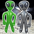 Miniatyrbilde 3 av 5: 2 stk Alien Ballonger Grønn Oppblåsbar Alien Jumbo Alien Blås Opp Til