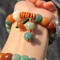 Miniatyrbild 4 av 5: Duobao Bodhi Rot Buddha Pärlor Duobao Färgad Bodhi Rot Armband D