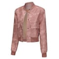Miniatyrbilde 5 av 5: Løs cardigan-kåpe, avslappet jakke, moteriktig ribbestrikket, skinnjakke for kvinner (2XL Rosa)