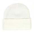 Miniatyrbillede 2 af 3: Dame Vinterhue Kabelstrik Tyk Chunky Beanie Hue (Hvid)