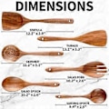 Miniatyrbilde 5 av 5: 6-delt Spurtle-sett i tre for non-stick matlaging og omrøring
