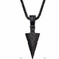 Miniatyrbild 2 av 5: Geometrisk Triangel Spjutspets Hängsmycke Halsband Punk Trendiga Herrsmycken Pojkvän Födelsedagspresent (guld)
