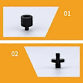 Miniatyrbilde 3 av 5: 2 stk 1/4\"-20 Han til M4 M5 M6 M8 M10 Han Gevinde Skruer Stativ Konverteringsskrue (A26)