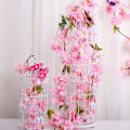 Miniatyrbild 3 av 5: Champagnefärg-2 st x230cm Konstgjord blomma Sakura Hängande V