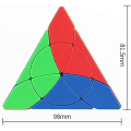 Pikkukuva 3 / 5: Petal Pyraminx Speed ??Kuutio Pyramid 3X3 Tarraton Palapeli Kuutio T