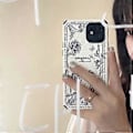 Miniatyrbilde 3 av 5: INS Retro Relief Blomst Hvit Telefonveske for iPhone 12 Pro Max 6.7 tommer Mote Blomsterdeksel Silikon Støtsikker Beskyttende Etuier