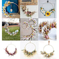 Miniatyrbild 3 av 5: Metallringar 30 cm 4 stycken Guld Drömfångare Macrame Ring för Dröm