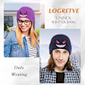 Miniatyrbillede 4 af 5: Anime Beanie Hatte til Mænd og Kvinder - Varme Vinter Cuffed Beanie med Broderi og Strikket Hætte