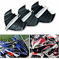Miniatyrbillede 3 af 3: Motorcykel Aerodynamisk Forklap Motorcykel Vinge Sidespoiler Spoiler Til Ya-ma-ha YZF R1 R25 Ninja H2 H2R B-M-W S1000RR Hon-da H2 ABS (Farve: Mat Ca