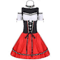 Miniatyrbilde 2 av 5: Bayerisk utkledning for kvinner Oktoberfest Dirndl Ølserveringsdrakt (S Kjoler)