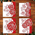 Miniatyrbillede 4 af 5: Roseblomst Metal Skæreforme Stencil DIY Scrapbooking Album Papirkort Skabelon Form Prægning Håndværk Dekoration (MH372)