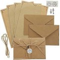 Pikkukuva 1 / 2: 2 settiä retrokirjepaperia ja kirjekuoripakettia kirjoituspaperi A5 kirjepaperisetti matkailijoiden muistilehtiön lisäosa