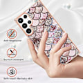 Pikkukuva 2 / 5: Sähköpinnoitettu TPU-kotelo Samsung Galaxy S22 Ultra 5G:lle (Vaaleanpunainen)