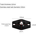 Miniatyrbild 2 av 4: 8 st 360 graders självhäftande svängbara hjul, min självhäftande
