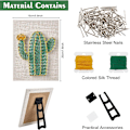 Miniatyrbillede 2 af 5: 20cmx20cm DIY String Art Kit til begyndere DIY Kaktus Craft Kit til ferie Unik gave Kaktus Negl P