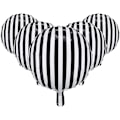 Miniatyrbillede 1 af 5: 12 stk. sort-hvide stribede balloner folie balloner aluminium hel