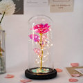 Miniatyrbillede 2 af 4: Galaxy Rose med LED-lys, lysende roseblomster, kunstig blomstergave til kone, mor, bedstemor