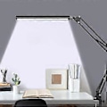 Miniatyrbilde 1 av 5: Justerbar LED Skrivebordslampe Leselys med Klemme Metall Svingarm Bordlampe 10 Lysstyrkenivåer Skrivebordslamper for Hjemmekontor Arbeid Lesing