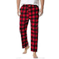 Pikkukuva 1 / 5: Miesten ruudulliset puuvillaiset pyjamahousut/YY(3XL Punainen.Musta)