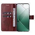 Miniatyrbillede 2 af 5: KT Imprinting Flower Series-3 til Xiaomi 14 Wallet Telefon Cover Trykt Kattetræ Telefon Case (Style H)