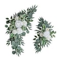 Miniatyrbillede 1 af 5: 2 stk. Kunstige Bryllupsbue Blomster, Kunstig Blomster Swag Hængende Bryllupsdekoration, Baggrundsdekoration til Hjemmet, (Stil C)