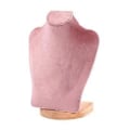 Miniatyrbilde 1 av 5: Halskjede Display Kjede Byste Stativ Holder Mannequin Anheng Kjede Organizer Presentasjon Smykke Display Stativ for Stue (23 cm Rosa Fløyel)