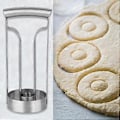 Miniatyrbillede 5 af 5: Donutform Non-klæbende Fødevaregodkendt Multifunktionel DIY Rustfrit Stål Kage Brød Konditori Skærer Maker Form Køkkenudstyr