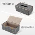 Miniatyrbild 2 av 5: Läder Tissue Box, Rektangulär Tissue Box Tissue Box, B x D x H: