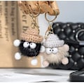 Miniatyrbillede 2 af 5: Kawaii bamse nøglering til kvinder, nøglering til kvinder, bling bamse nøglering, nøgleringssæt,