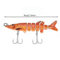 Miniatyrbilde 3 av 5: 8cm Liten Flerleddet Fiske Livaktig Hardt Sluk Agn Swimbait Tilbehør (A)