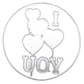 Miniatyrbillede 1 af 5: Kærlighedsballon Metal Skæreforme Valentinsdag Ballon Dør Embossing Script Dør
