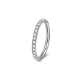 Miniatyrbillede 1 af 4: 1 stk. sæt argent blanc 1.2 * 8mm diamant øreringe cartil