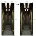 Miniatyrbilde 5 av 5: 30,3\"x78,7\" 3D-dørklistremerkelapp Skrell og lim romskipluke og Co