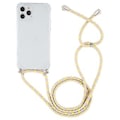 Miniatyrbillede 2 af 4: TPU-etui med snor til iPhone 15 Plus (Grå Gul)