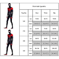Miniatyrbild 3 av 5: Miles Spider-Man 3D Zentai Helkropp Spandex Kostym Herrar Superhjälte Jumpsuit Halloween Karneval Cosplay Festkläder (190 )