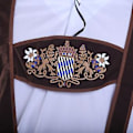 Pikkukuva 2 / 5: 100% uusi, miesten Oktoberfest-asu saksalainen baijerilainen Lederhosen olut Oktoberfest naamiaisasu (M aprikoosi)