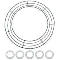 Miniatyrbillede 2 af 4: 6 stk. DIY Jern Krans Ramme Rund Krans Ringe Genanvendelige Krans Fremstillingsringe