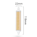 Miniatyrbild 4 av 4: Förpackning med 1 varmvit R7S halogenlampa 20W 100-265V, R7S halogen R