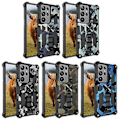 Miniatyrbillede 2 af 5: Camouflage Armor Case til Samsung Galaxy S23 Ultra 5G (Grå)