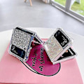 Miniatyrbild 3 av 5: Transparent Glitter Case Kompatibel med Samsung Galaxy Z Flip 4, Hård PC Fyra Hörn Stötsäker Skydd