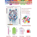 Miniatyrbilde 3 av 5: DIY 5D Diamantmalerisett for Voksne Hvit Tiger Rhinestone Comp