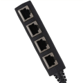 Miniatyrbillede 2 af 5: 1 til 4 Port RJ45 Splitter Adapter Glat Transmission Fremragende Forbindelse Netværkskabel Adapter