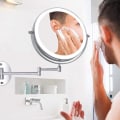 Miniatyrbillede 3 af 5: 8 tommer LED vægmonteret makeup spejl forstørrelsesspejl,