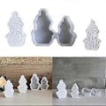 Miniatyrbillede 2 af 5: Jule-tema Snemænd Silikone Resin Form Julepynt Forme Snemænd Epoxy Forme til Fremstilling af Særpræg