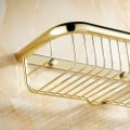 Miniatyrbillede 5 af 5: Polerede guld anti-rust badehylde brusehylde, vægmonteret rektangulær B