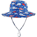 Pikkukuva 2 / 5: Home Prefer Lasten UPF52+ Safari-Aurinkolippis Hengittävä Bucket Hat Kesäpelilippis
