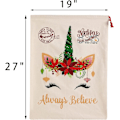 Miniatyrbilde 4 av 5: Julepose med snøring - Nissepose - Rød - Reinsdyr - Ekspresslevering
